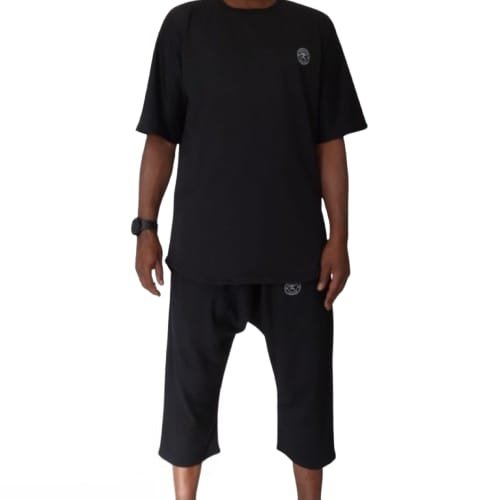 ENSEMBLE KHALIFA JEANS NOIR ENSEMBLE TEE-SHIRT & SAROUEL KHALIFA JEANS NOIR